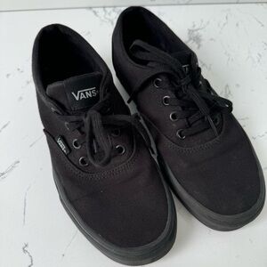 Vans Men's All-Black Canvas Sneakers